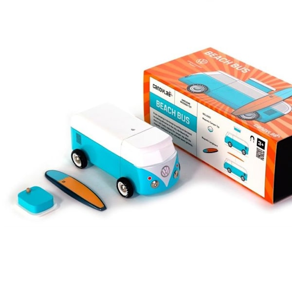 Miniatuuri auto - Candylab - VW Beach Bus - Oseaaninsin - Magneettinen telttakatto - 3 vuotta ja enemmän Blå