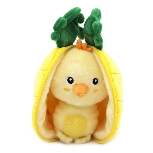 Pehmoeläin - Les Déglingos - Flipetz Poussin Ananas - 2 in 1 - Pestävä - 14x10x24 cm Gul