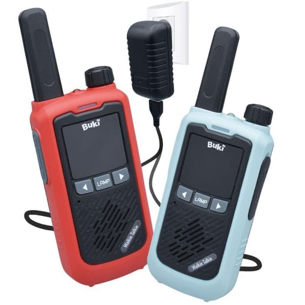 Talkie Walkie genopladelig - Rækkevidde 5 km Svart