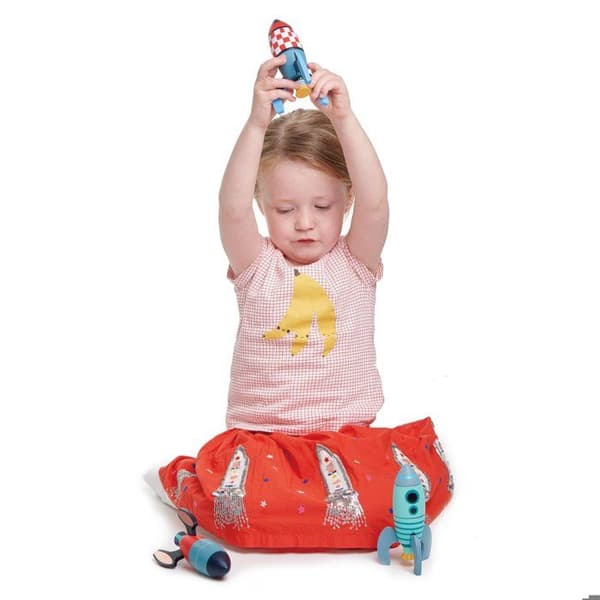 Tender Toys junior raketbyggeri 18 dele Blå