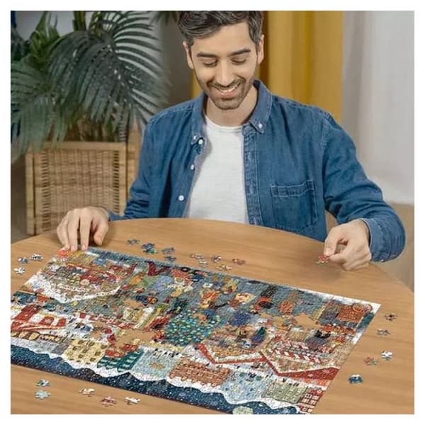 Puzzle Ravensburger Julemarkedet 1000 brikker Flerfärgad