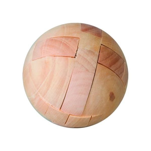 Fridolin - Mini træ puslespil Kugle Beige