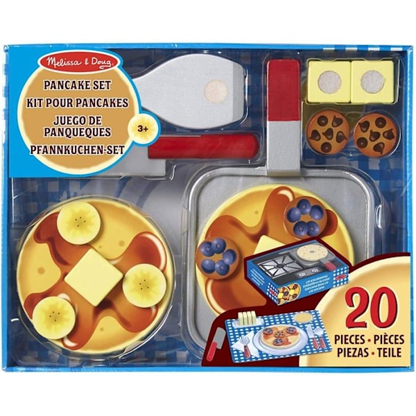 Melissa & Doug - Pannkaka i trä Grå