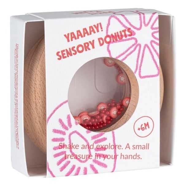 Donut sensorisk i trä Tomat Röd