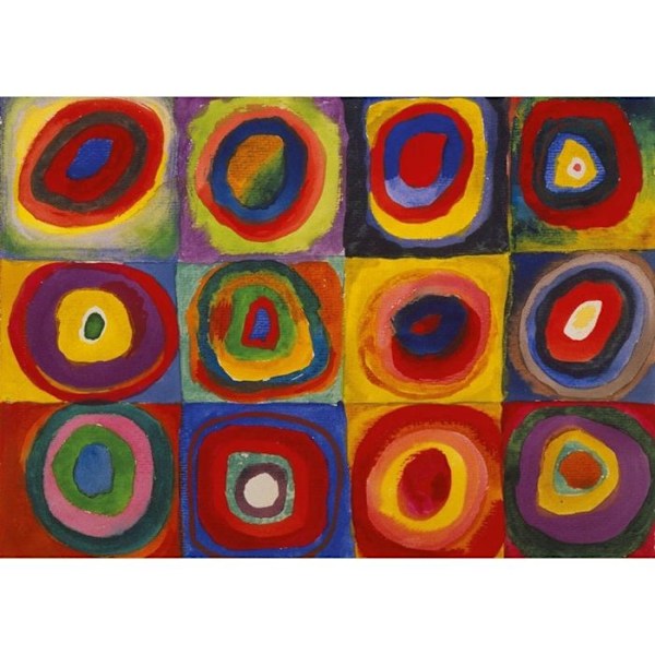 Michèle Wilson Pussel - Squares with Kandinsky Circles - WILSON JEUX Flerfärgad