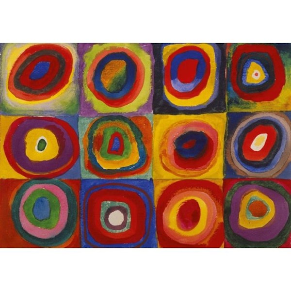 Puzzle Michèle Wilson - Kandinskyn neliöt ja ympyrät - WILSON PELIT Flerfärgad