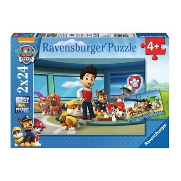 'Puzzle Pat'Patrouille - Ravensburger - 2 palapeliä, joissa on 24 palaa - Eläimet - Sekä pojille että tytöille' Orange