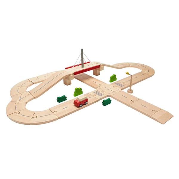 Plan Toys - Road set - TROUSSELIER beige