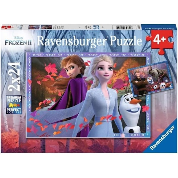 Frozen 2 Puzzle - Ravensburger - 2x24 bitar - För barn från 4 år och uppåt Blå