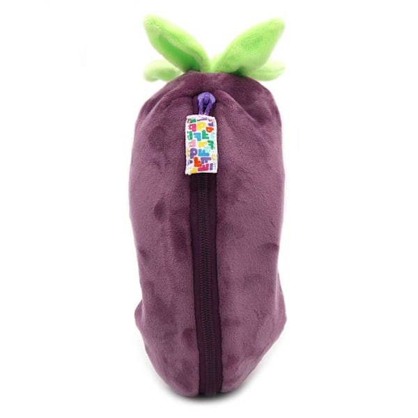 Plyschleksak - Les Déglingos - Flipetz Elephant Aubergine - 2 i 1 - Tvättbar - 13x10x24 cm Lila