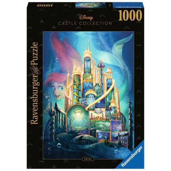 Pussel 1000 bitar: Ariel (Disney Princess Castle Collection) Unik färg