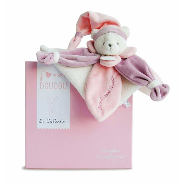 Doudou Ours Rose Collector - DOUDOU ET COMPAGNIE - 24cm - Vaaleanpunainen - Tyttö - Vauva rosa och vitt