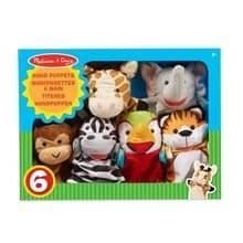 Hånddukker vilde dyr - MELISSA & DOUG - Blødt stof - Til børn fra 2 år og op