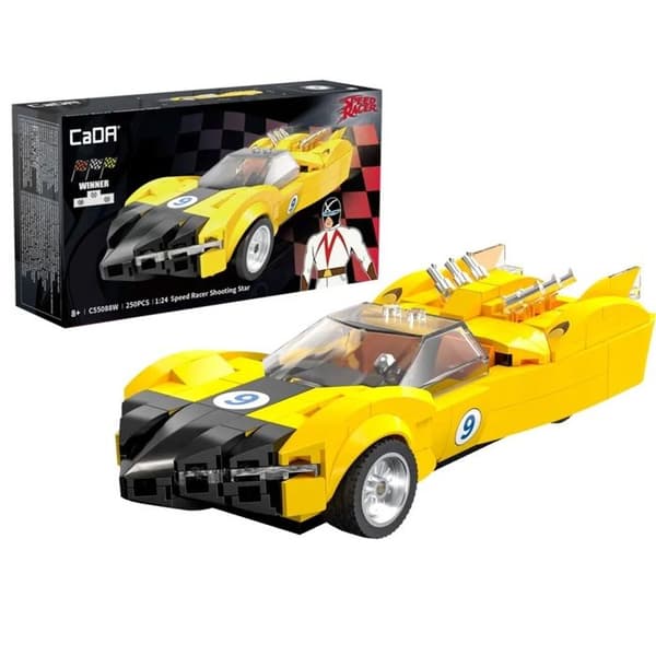 CaDA - Bil Speed Racer Shooting Star 250 dele - TOOPIZ Gul