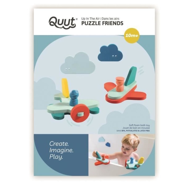 Quut Bath Puzzle - Into the Air - För barn från 12 månader och uppåt - Flerfärgad