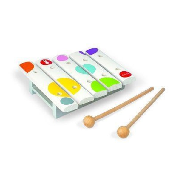 Puupalojen xylophone konfetti: 5 sävelkorkeutta Flerfärgad