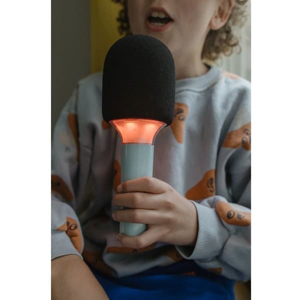 KIDYWOLF KIDYMIC Grön – Trådlös Mikrofonkaraoke för Barn med Bluetooth, LED-ljuseffekter & Röstmodifierare - 4+ Grön