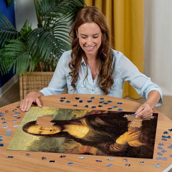 1000 bitars pussel Ravensburger konstsamling Mona Lisa Leonardo da Vinci Vit
