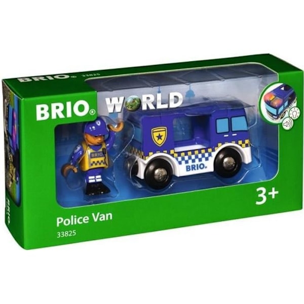 Brio World Poliisikuorma-auto Ääni ja Valo - Ääni- ja valosovite Puujunan rata - Ravensburger - Alkaen 3 vuotta - 33825 Grön