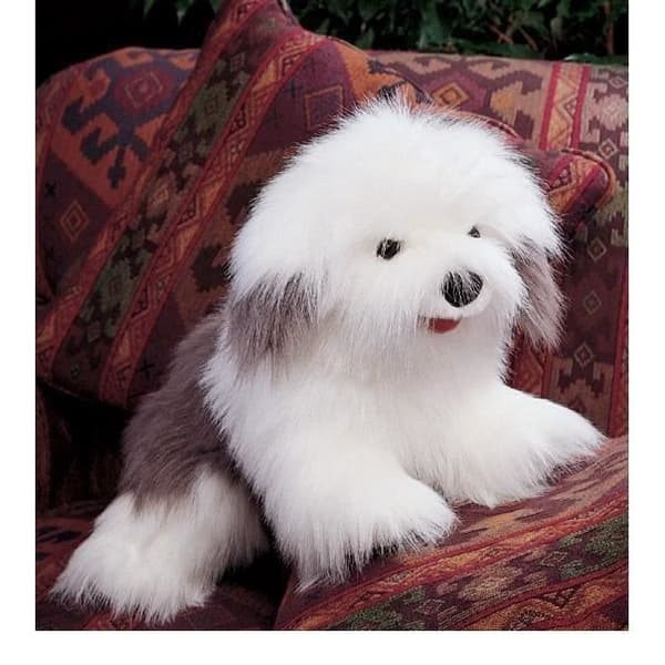 Marionet - FOLKMANIS - Hyrdehund - Hvid - Polyester - 55 x 28 x 15 cm Hvid