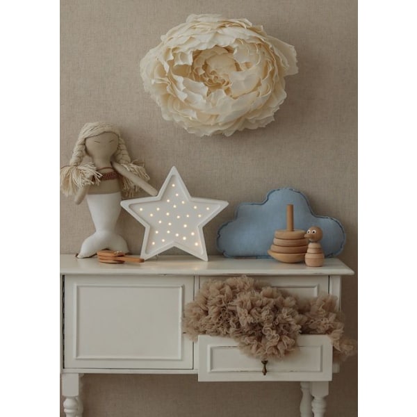 Little Lights - White Star Night Light Vit