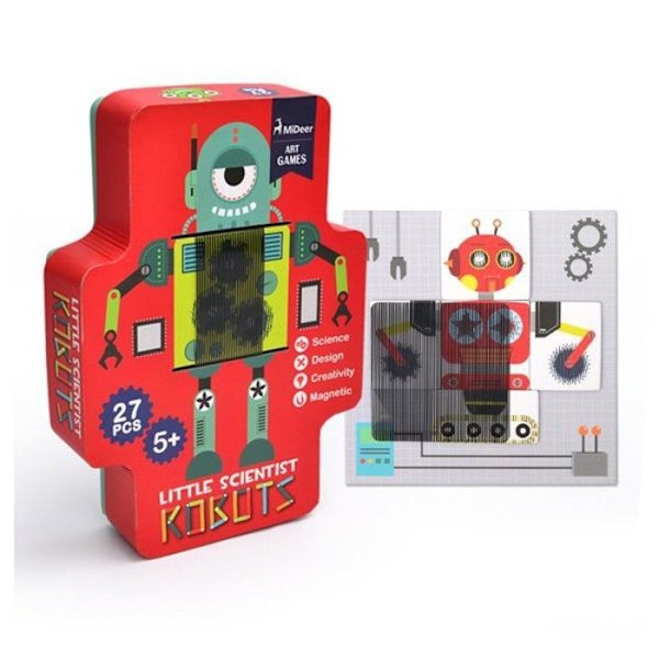 Mideer - 3D magnetisk robotanimationsspel - TROUSSELIER Röd