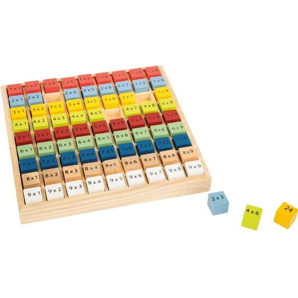 Flerfarvet multiplikationstabel "Uddan" | 11163 beige