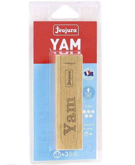 JEUJURA - Trææske - Yam - 5 terninger i bøg Beige