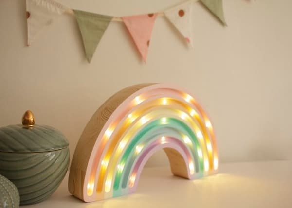 Little Lights - Pastell Rainbow Night Light Rosa
