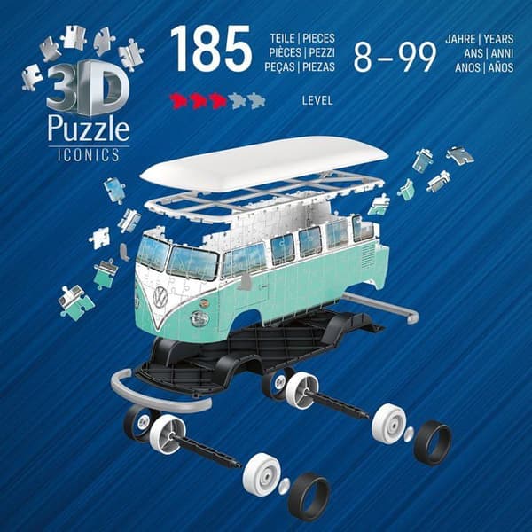 Ravensburger - 3D-pussel Combi T1 Volkswagen 162 delar Blå