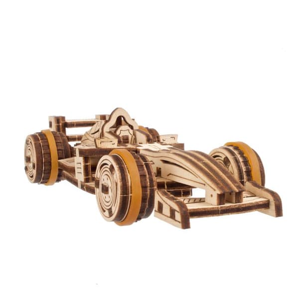 Compact Racer - Ugears - 3D puslespil i træ beige
