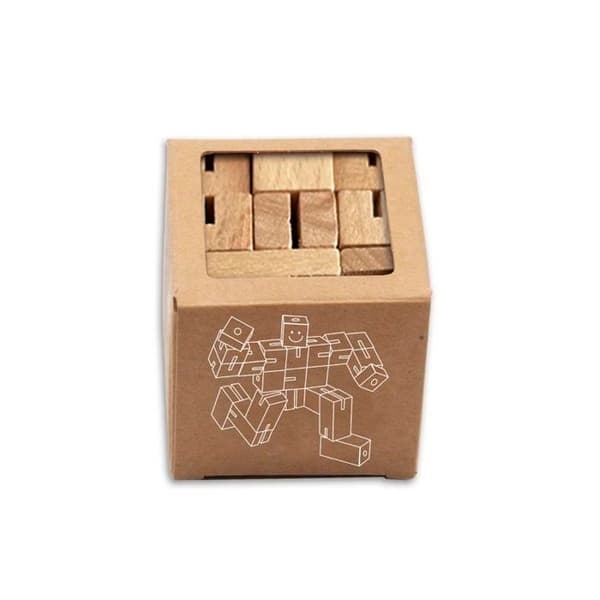 Fridolin - Mini træ puslespil Dreng Beige
