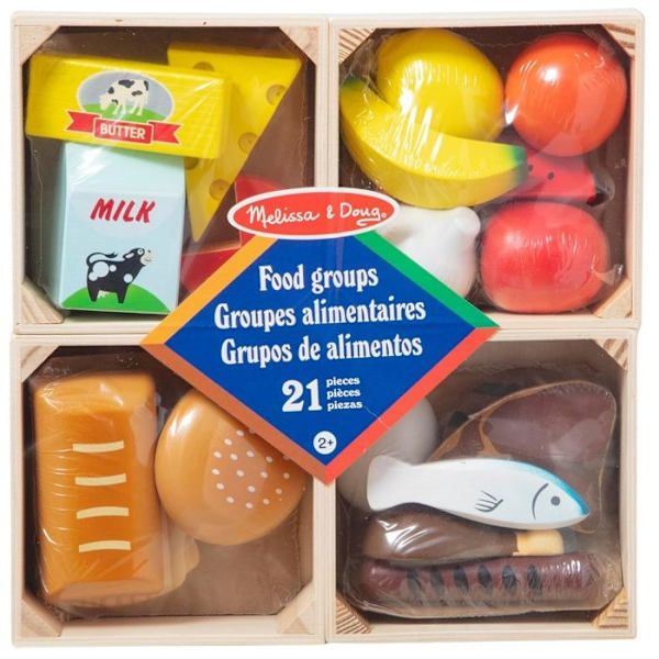 Puuhaaste ruokaleikit - MELISSA & DOUG - Ruokaryhmät - Sekä pojille että tytöille - Sopii 3-vuotiaista alkaen Flerfärgad