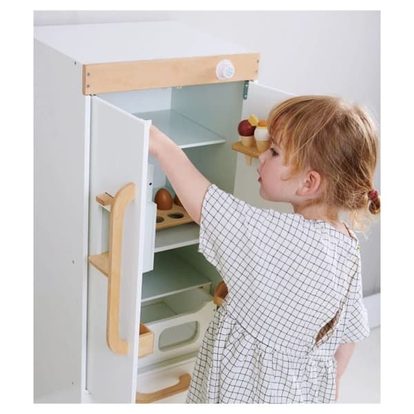 Kylskåp - TENDER LEAF - 4608208 - Vit - Imitationsleksak - Inkluderade träaccessoarer Vit