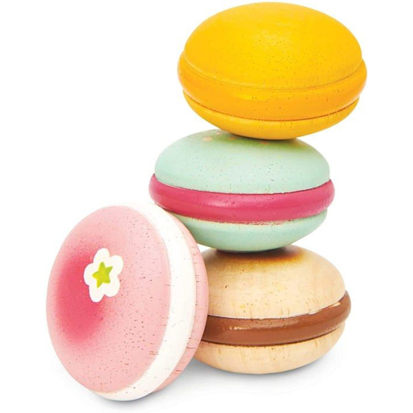 Set med 4 trämacarons - Le Toy Van - Blandat - Barn - Beige Flerfärgad