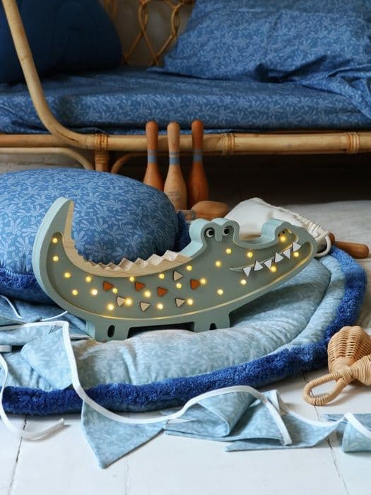 Little Lights - Krokodille Nattelys Kaki Pastel Grön