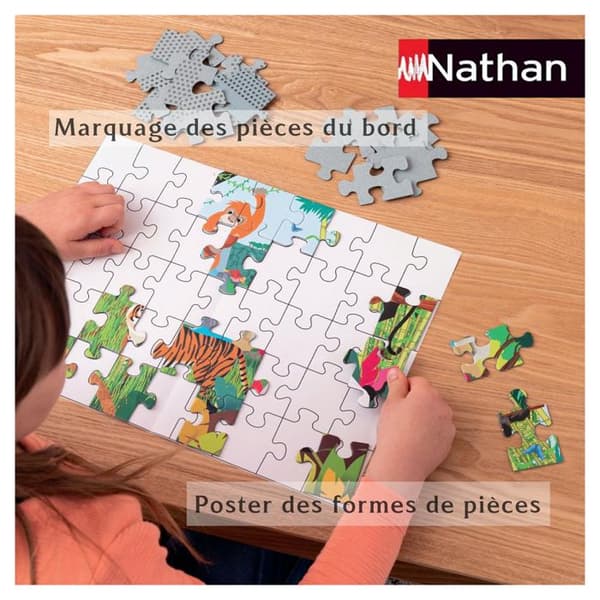 Puzzle 45 p - eftermiddag med familien / bluey Blå, grön och beige