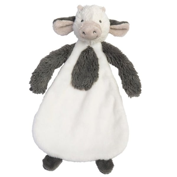Mjuk leksak - HAPPY HORSE - Cow Casper Tuttle - Vit och grå - 25 cm vitt och grått