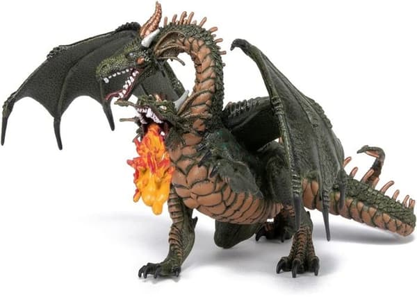 Papo - To-hovedet drage figurine Grön