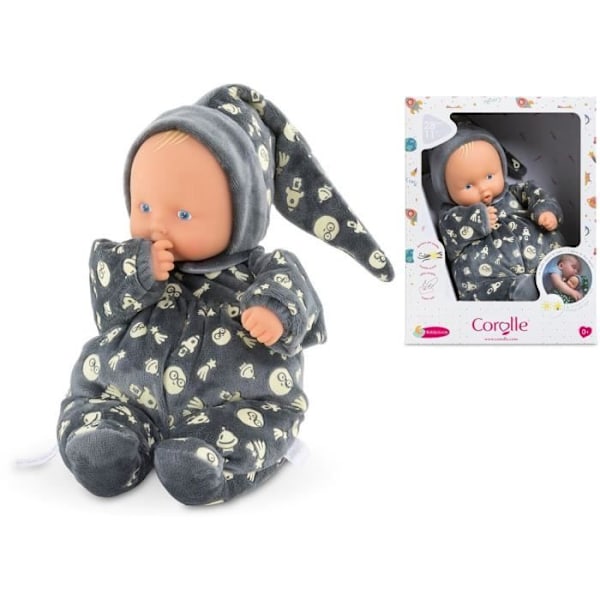 My Doudou COROLLE - Babipouce Shines in the Night - 28 cm - vaniljdoft - från födseln Grå och beige