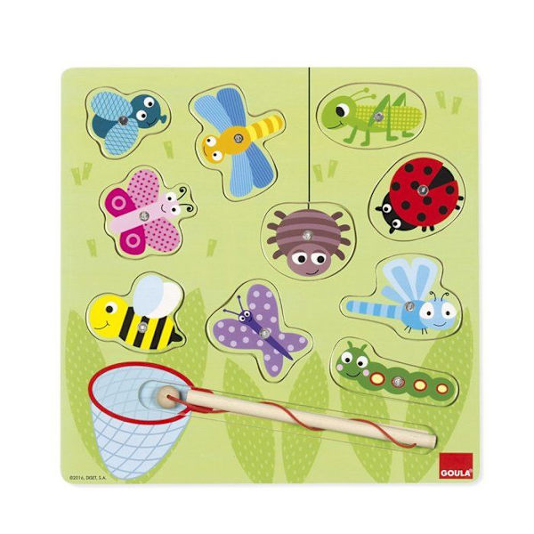 Magnettinen puupuzzle - GOULA - Pienet eläimet - 10 kappaletta - Lapsi - Monivärinen Flerfärgad