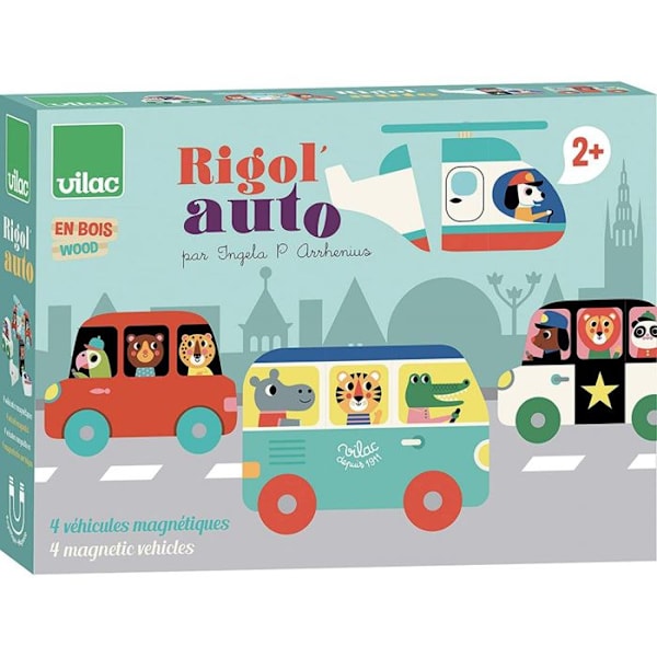 'Rigol' Auto kuvitetut Ingela P. Arrhenius valkoinen