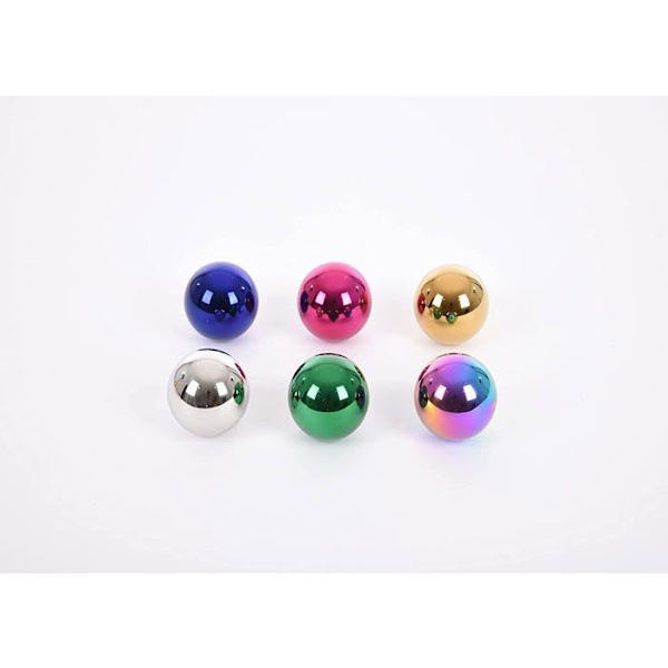 Sensoriska bollar - TickiT - Reflekterande mysteriebollar - 6 bollar - Rostfritt stål - Blandat Silver