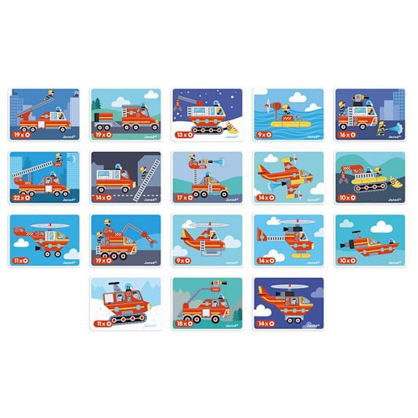 Magnéti'Book Firefighters - Magnetiskt utbildningsspel 60 magneter + 18 modeller - Barnleksak i FSC-kartong - Från 3 år