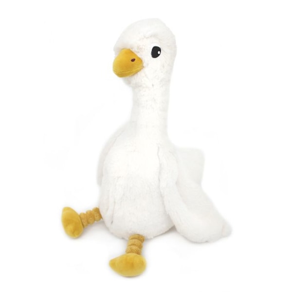 Peluukki - Les Déglingos - Jébongou - Äiti ankka ja vauva - 36 cm - Kierrätetty polyesteri Vit