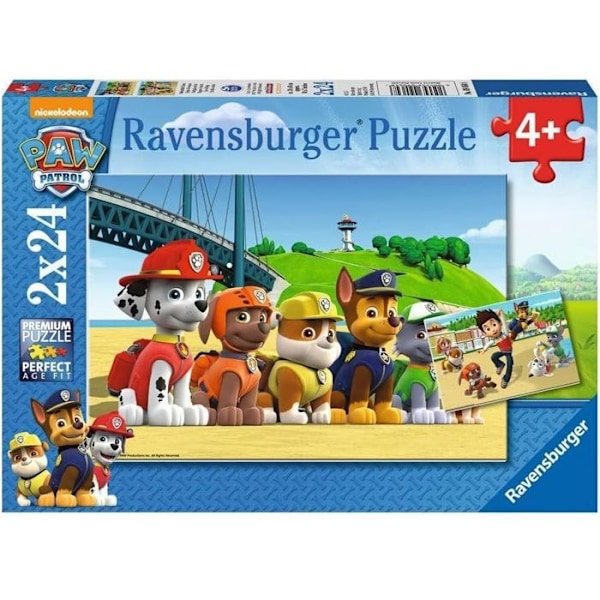 Paw Patrol Heroic Dogs Pussel Ravensburger 2x24 bitar för barn från 4 år och uppåt Flerfärgad