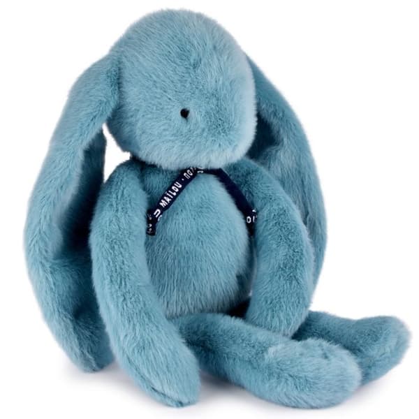Pehmolelu - MAÏLOU TRADITION - Méloé-jänis - Sininen - 37 cm - Käsityö Blå