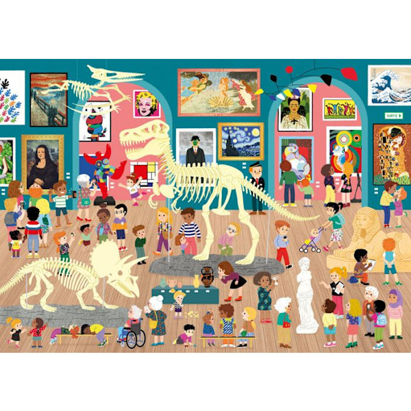 Puzzle Michèle Wilson - Museokäynnillä - WILSON PELIT kastanj