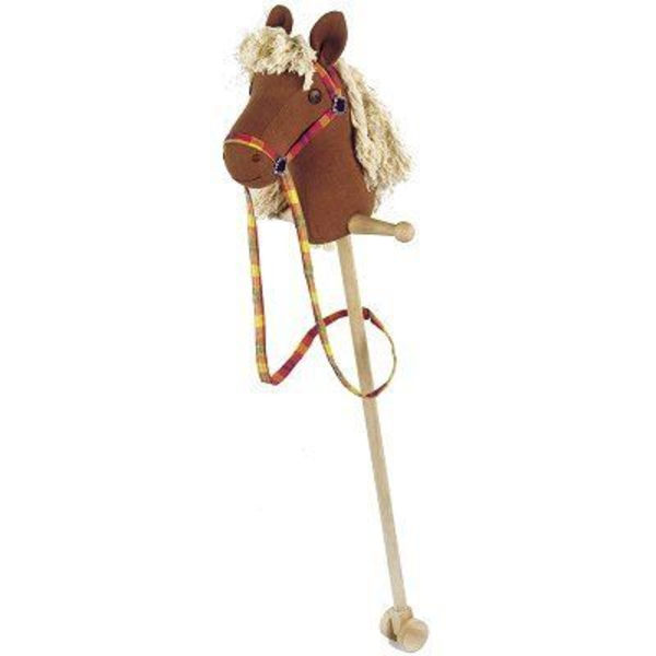 Puinen ja puuvillainen keppihevonen TOYS PURE - Jesse James - 97cm Flerfärgad