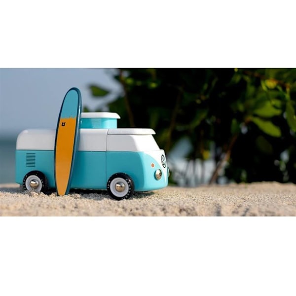 Miniatuuri auto - Candylab - VW Beach Bus - Oseaaninsin - Magneettinen telttakatto - 3 vuotta ja enemmän Blå